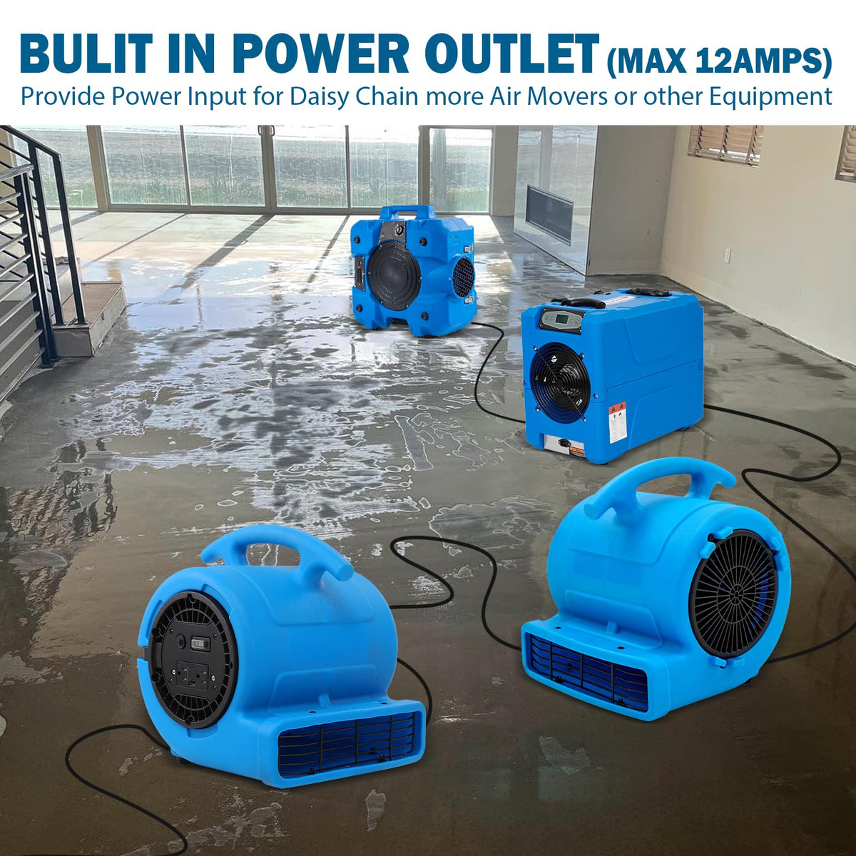 1/4hp 1000CFM 2 Speed Air Mover Floor Fan L95741