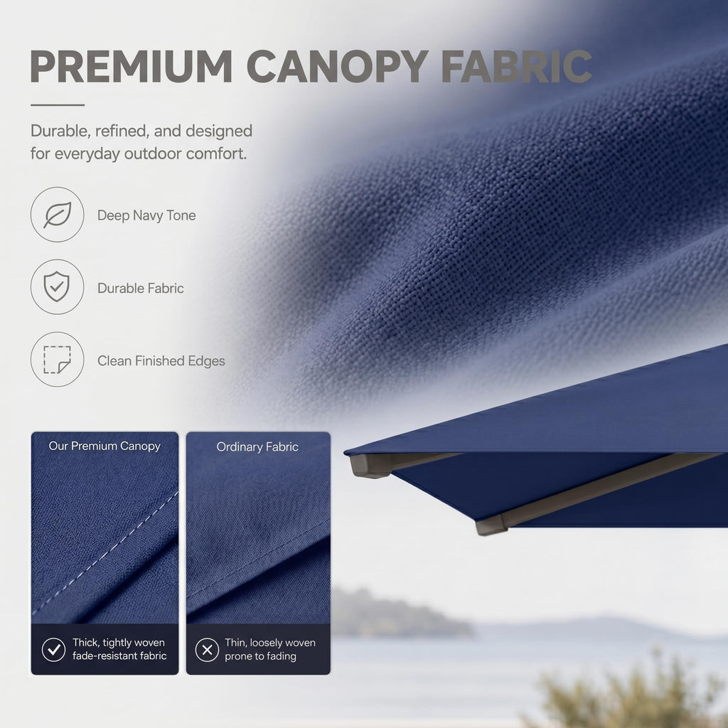Large Square Cantilever Patio Umbrella with Aluminum Pole C462