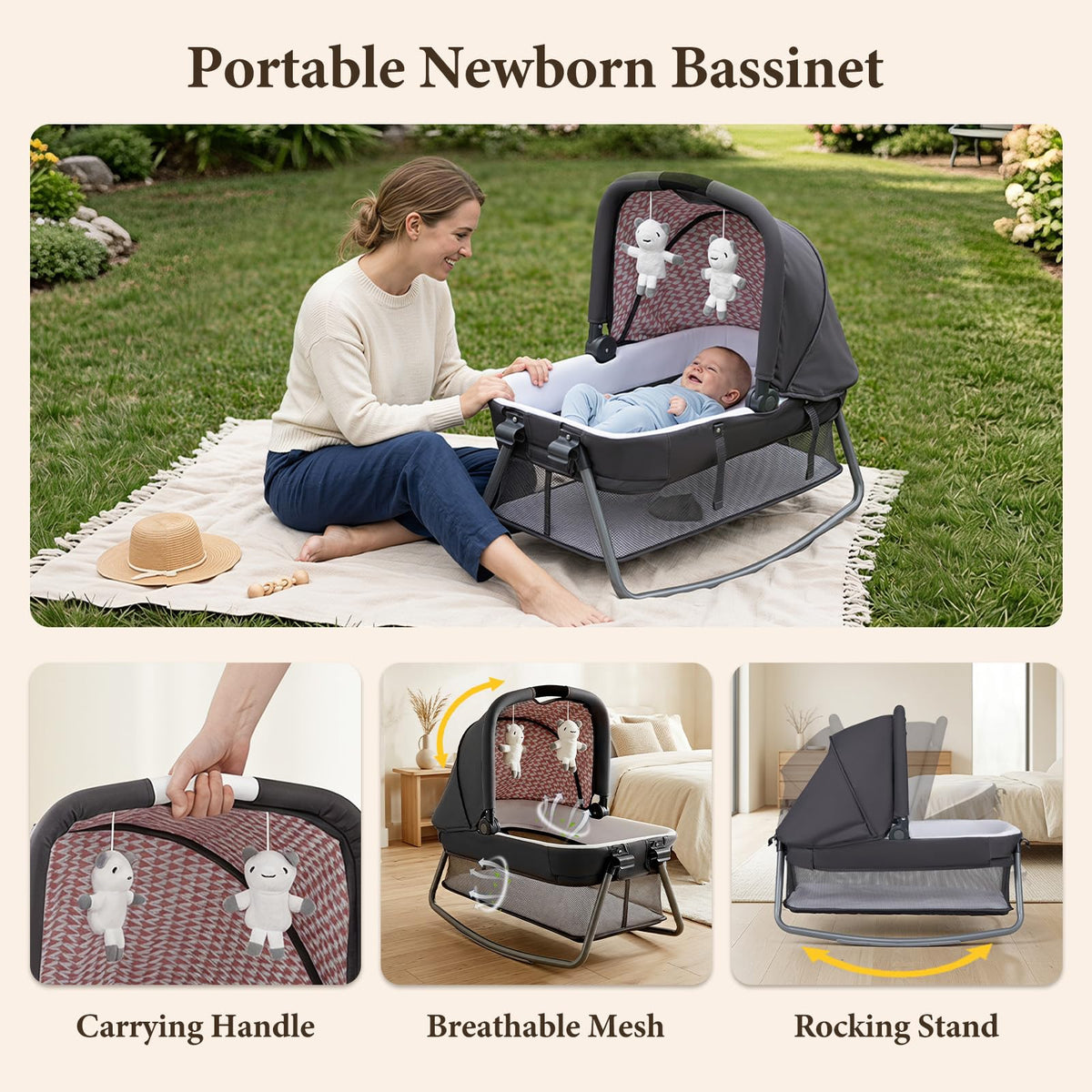5 in 1 Pack and Play with Bassinet F87369