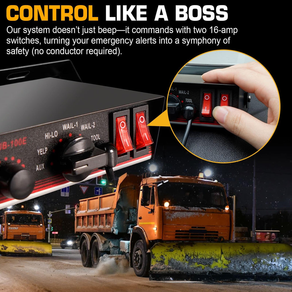 200W IP67 Waterproof Emergency Siren with Mic & Speaker I364270