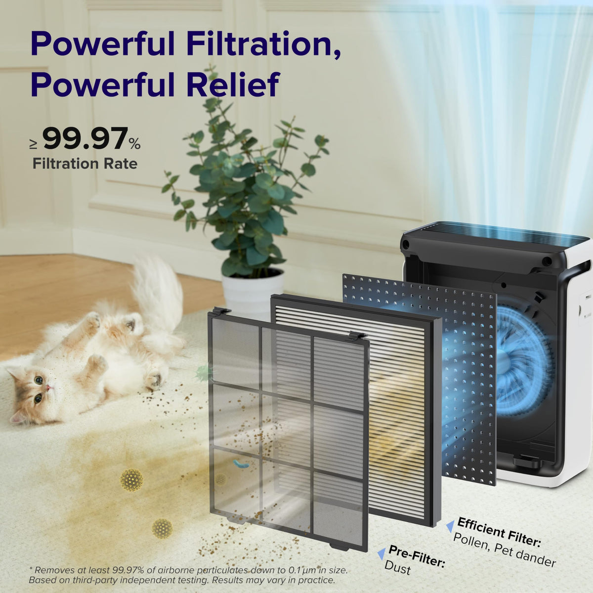 Air Purifier with Washable Pre-Filter X895943