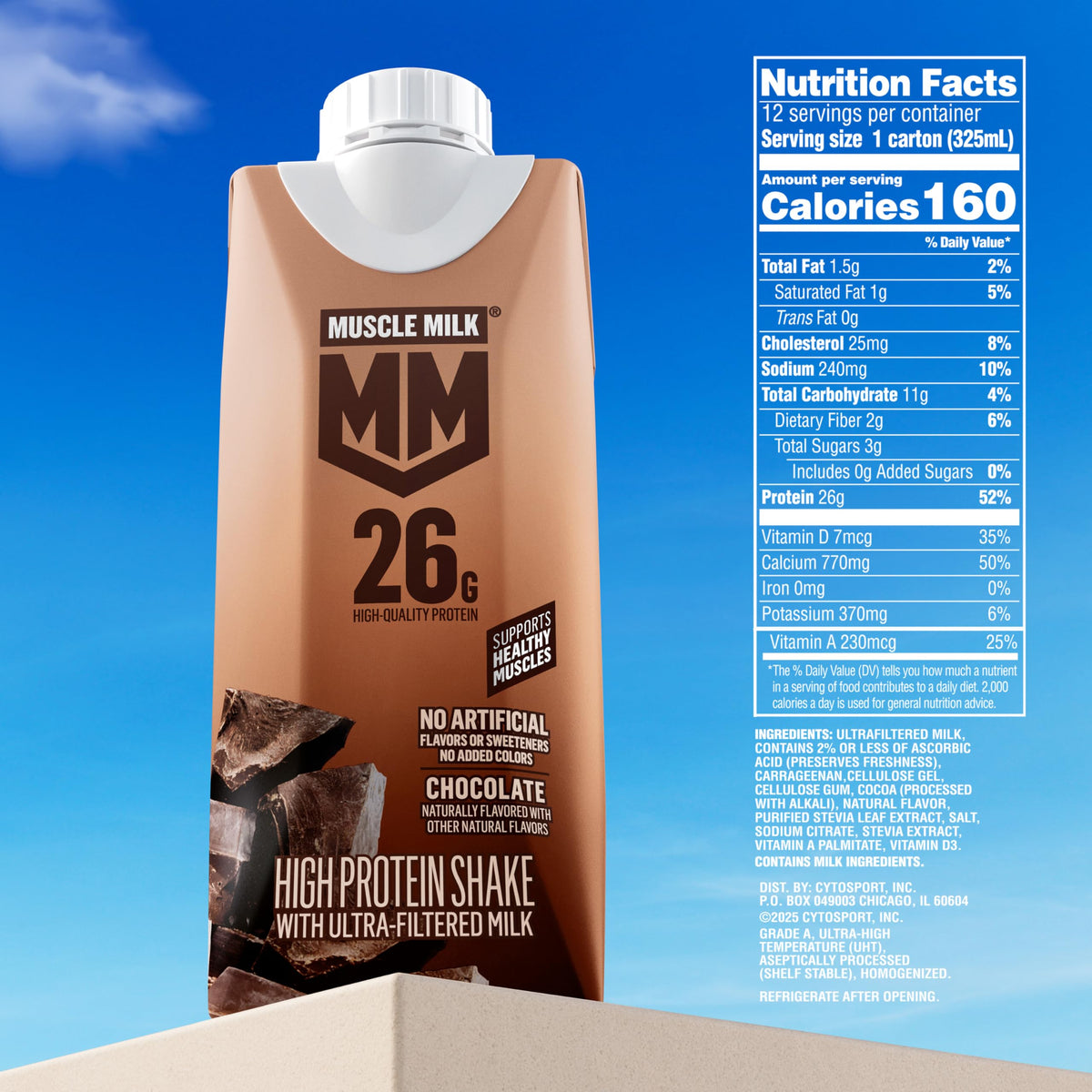 Chocolate High Protein Shake 11 fl oz 12 Pack K978666