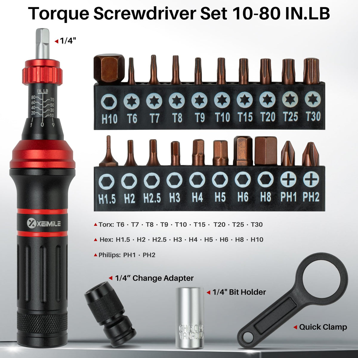 Inch Pound Torque Screwdriver 10-80 In.Lb N87279