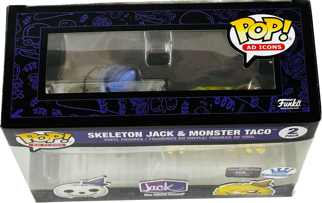 Jack in The Box Skeleton Jack & Monster Taco Vinyl Figure 2 Pack X534160