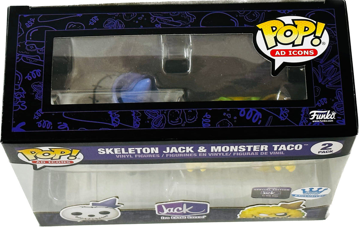 Jack in The Box Skeleton Jack & Monster Taco Vinyl Figure 2 Pack X534160