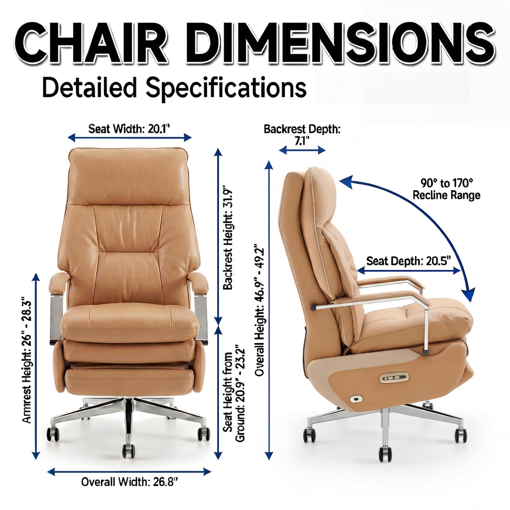 Brown Electric Big & Tall Executive Office Chair Z9719
