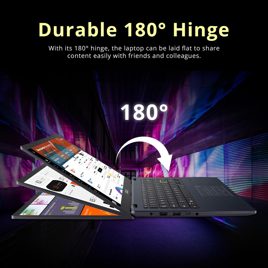 14" FHD Laptop, Intel Celeron N4500, 4GB RAM, 224GB Storage, Quiet Blue H7346
