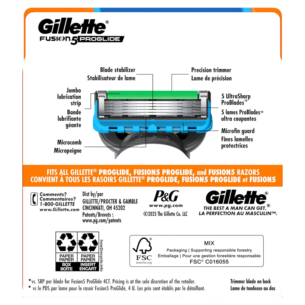 5-Blade Razor Refills, 9 Count S96749