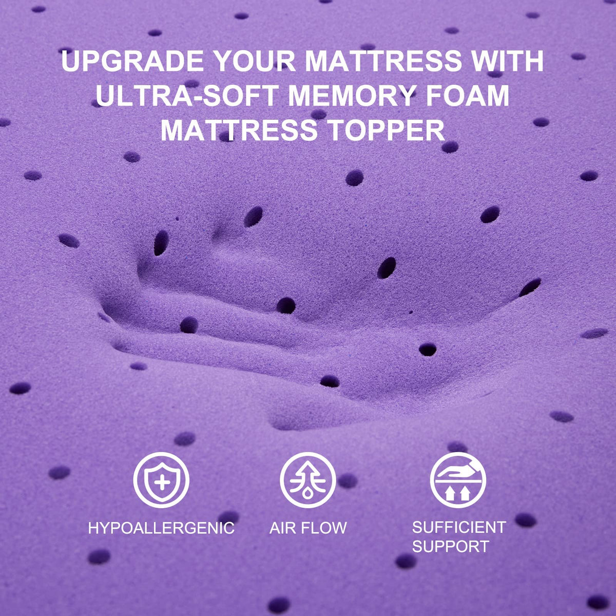 3 Inch Gel Memory Foam Mattress Topper Twin Size C1723