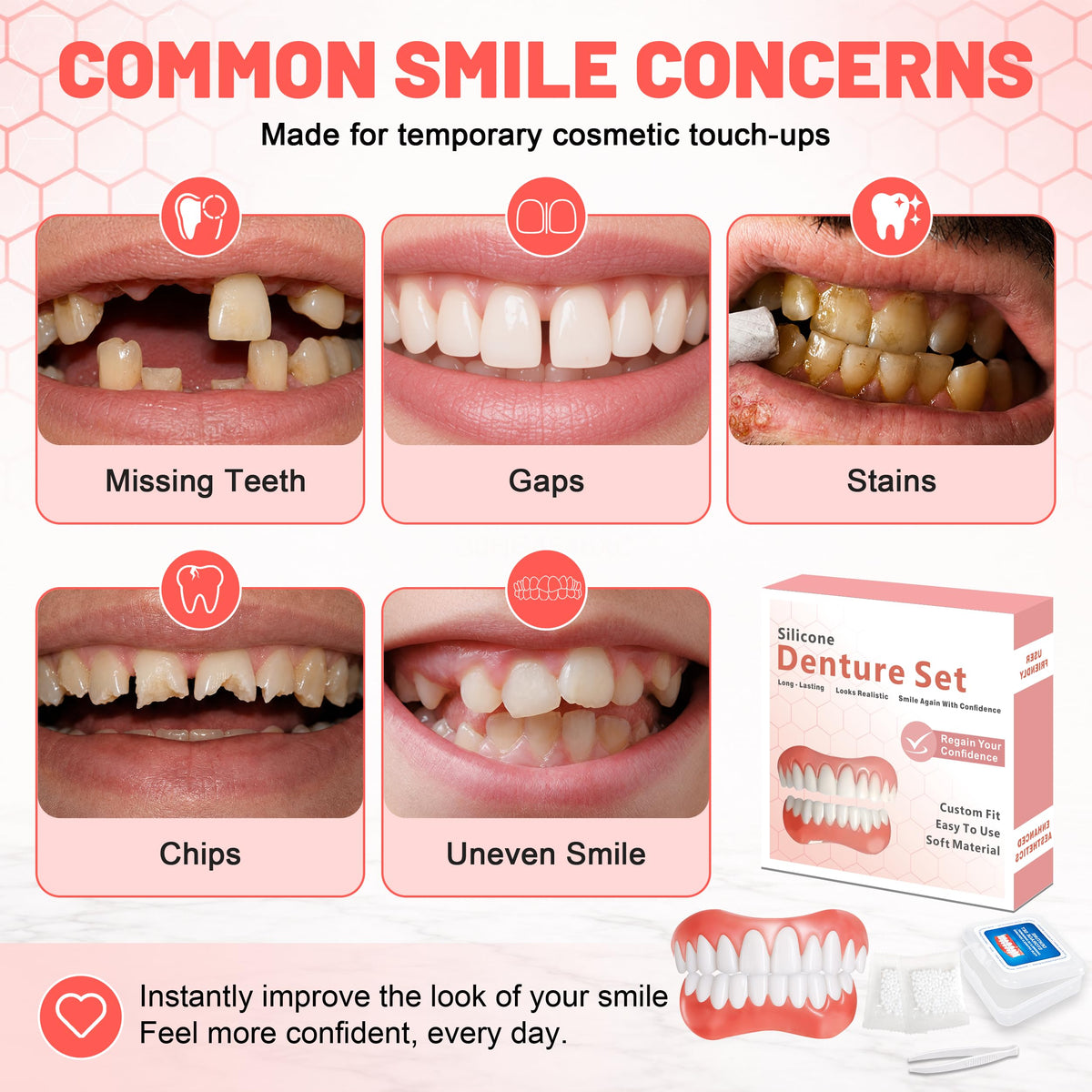 Custom Upper & Lower Dentures J453