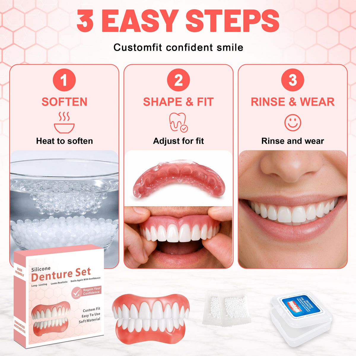 Custom Upper & Lower Dentures J453