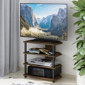 4-Tier Brown Walnut TV Stand D626