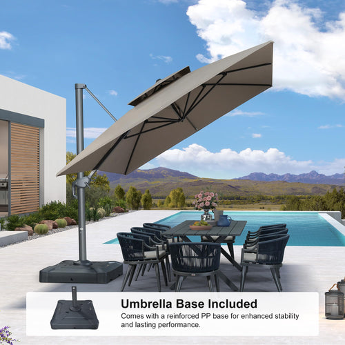 10' x 13' Cantilever Umbrella with Base B6910