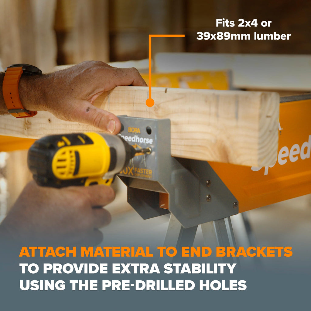 2 Pack Adjustable Folding Heavy Duty Sawhorse P1725