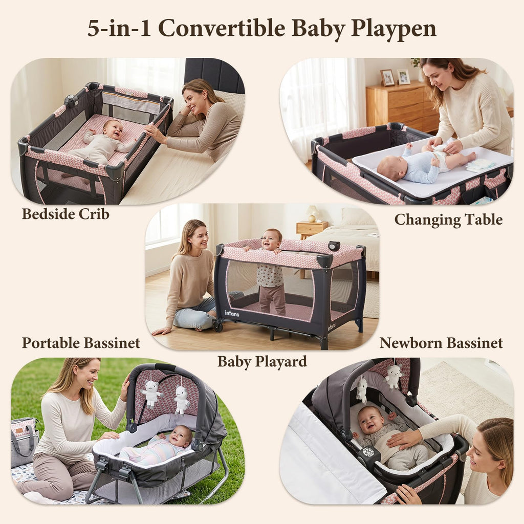 5 in 1 Pack and Play with Bassinet F87369