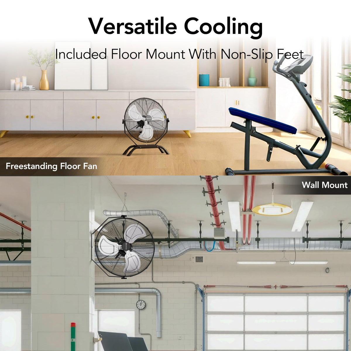 20" High-Velocity Industrial Floor & Wall Fan E909573