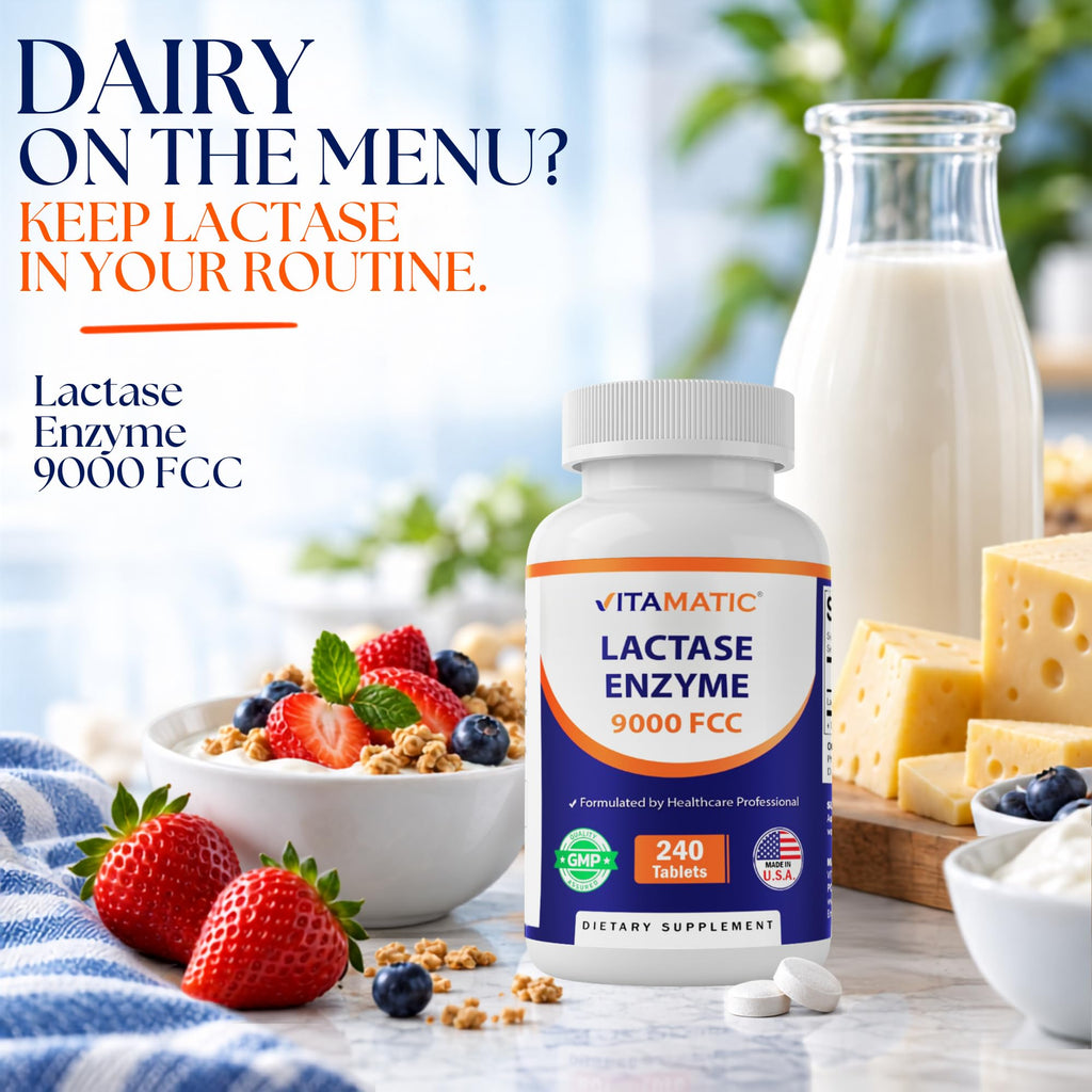 Lactase Enzyme 9000 FCC 240 Tablets W738