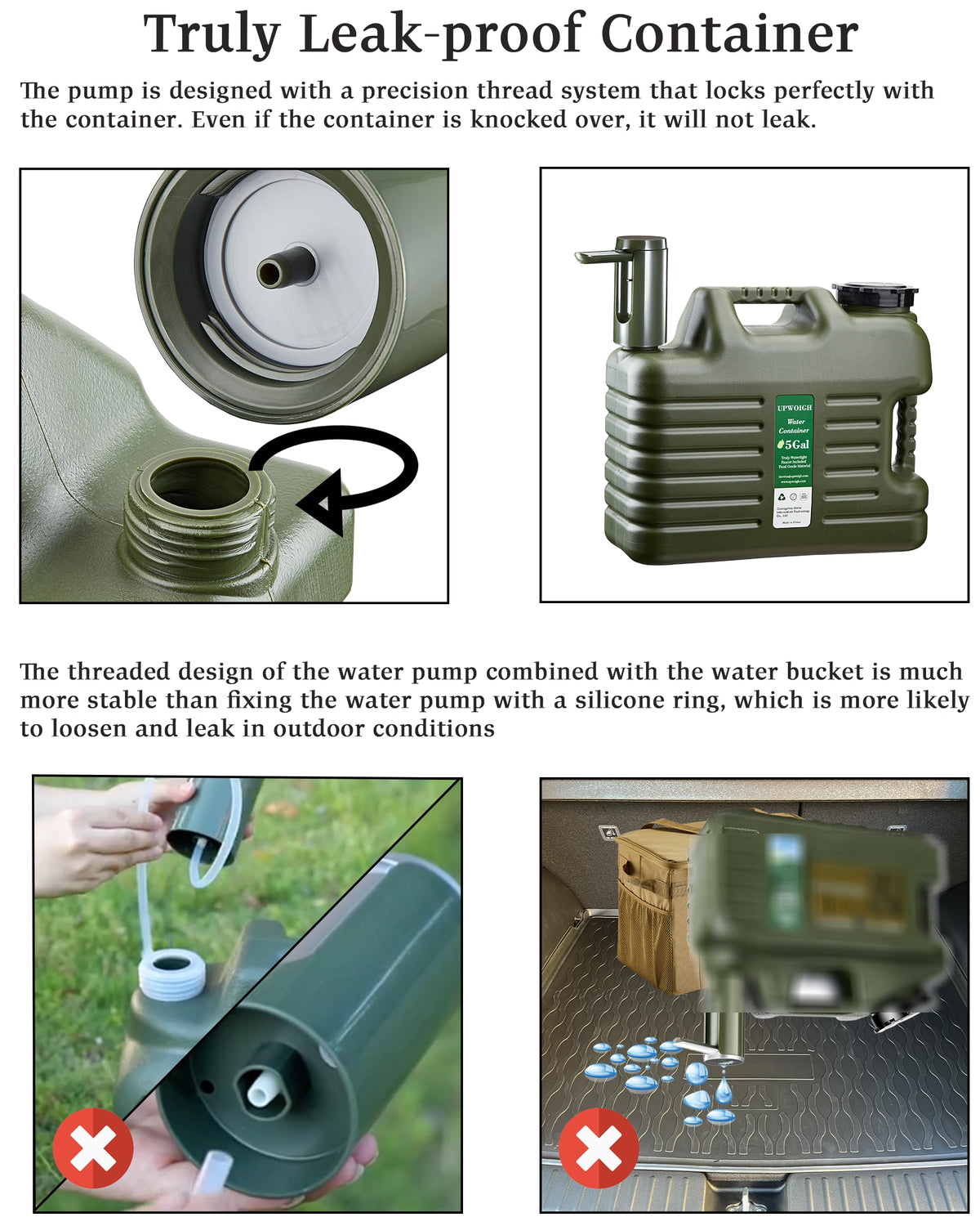 5 Gallon Water Jug with Rechargeable Touch Pump P97148