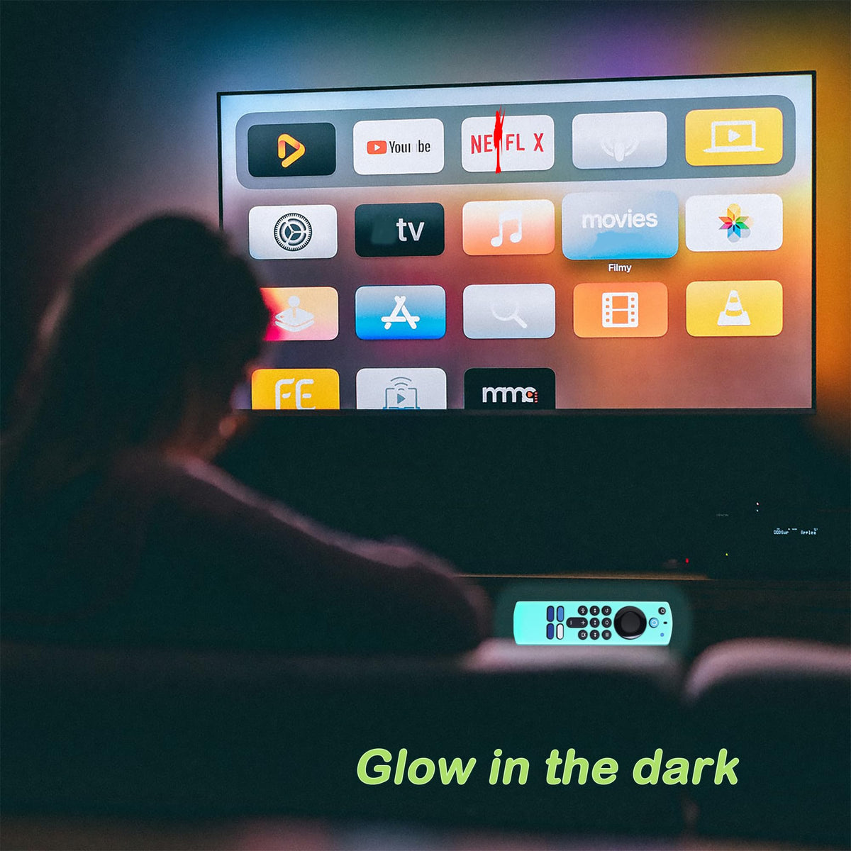 Silicone Remote Cover Glow in The Dark Blue I9134