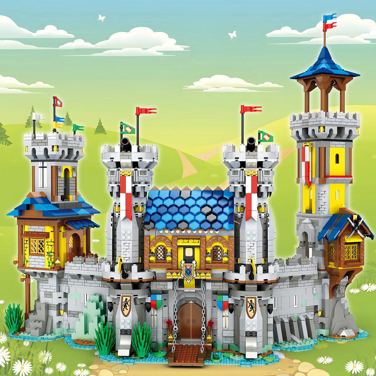 Medieval Castle Building Set with LED Light E1933
