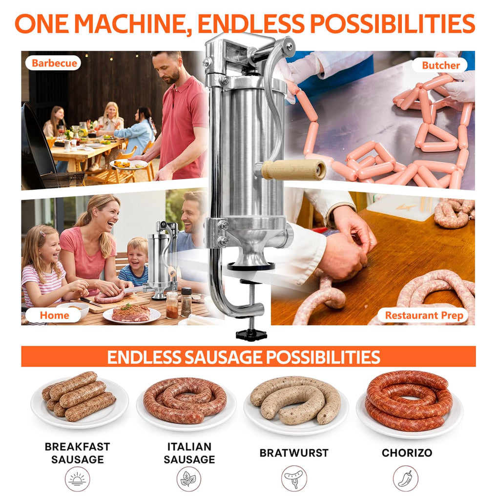 Stainless Steel Vertical Sausage Stuffer 2.5 LBS O649443