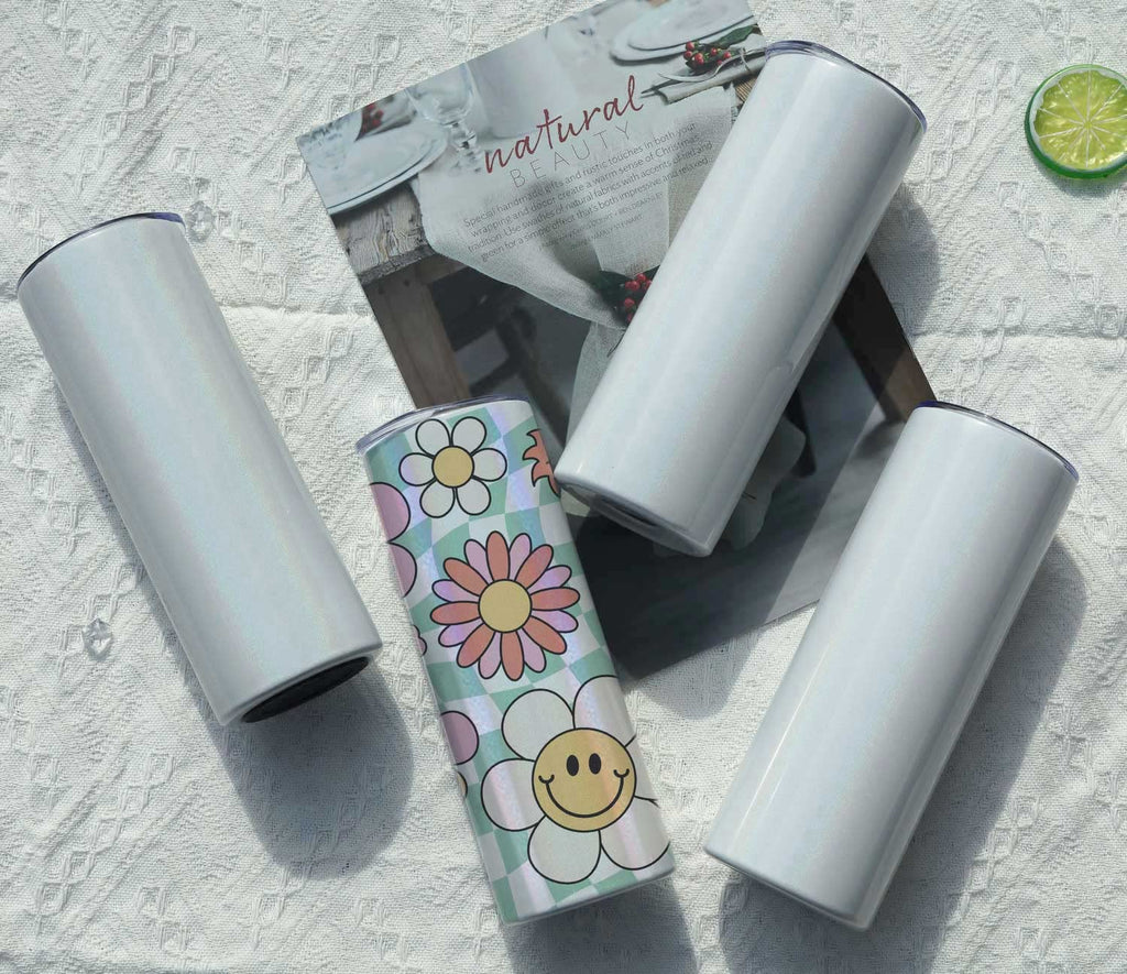 20 Oz 8 Pack Stainless Steel Glitter Sublimation Tumblers T183423