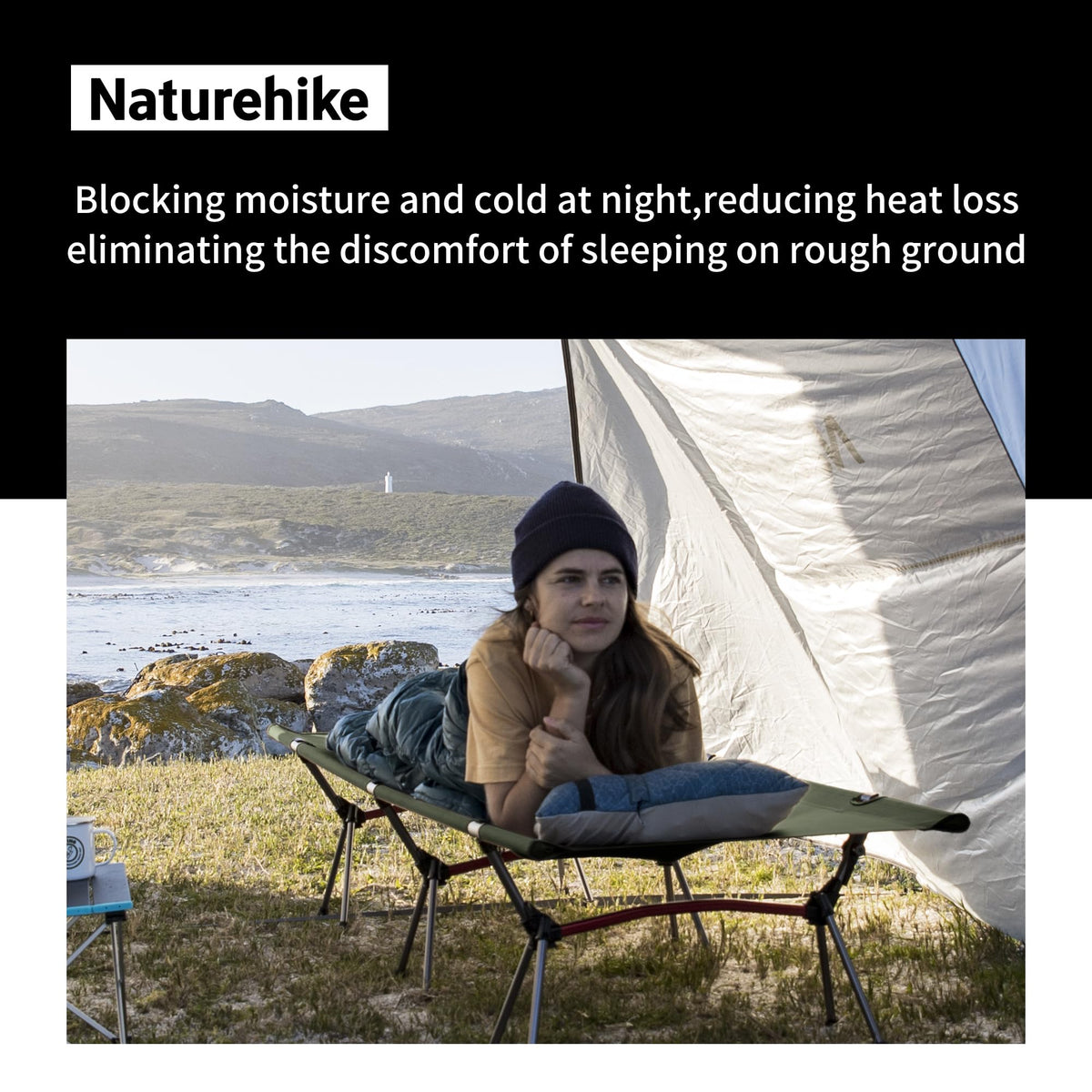 Height Adjustable Ultralight Folding Camping Cot D116000