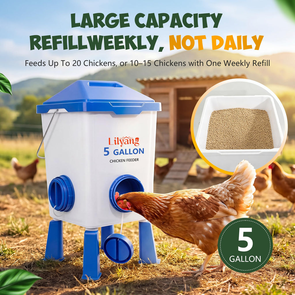 Chicken Feeder and Waterer Set 5 Gallon Y139