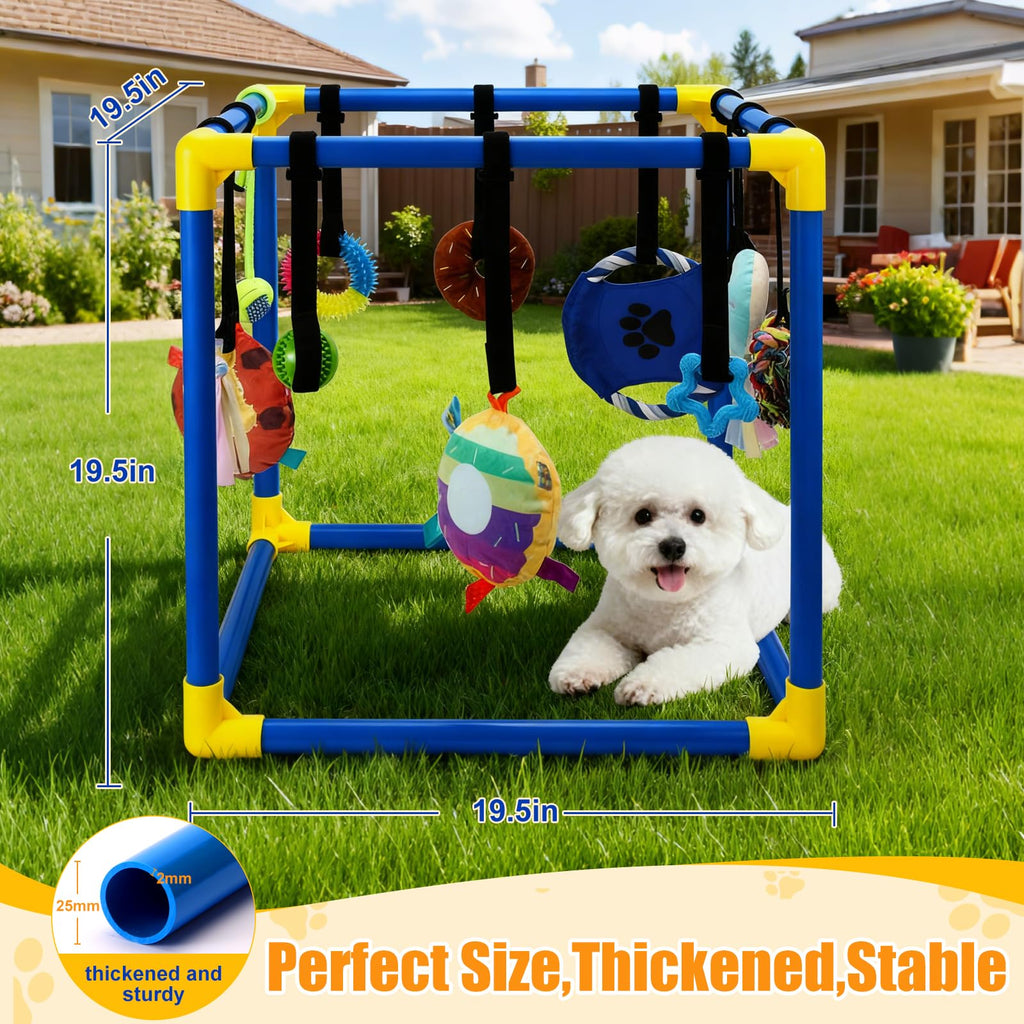 12 Toys Puppy Play Gym with Squeaky Toys O73078