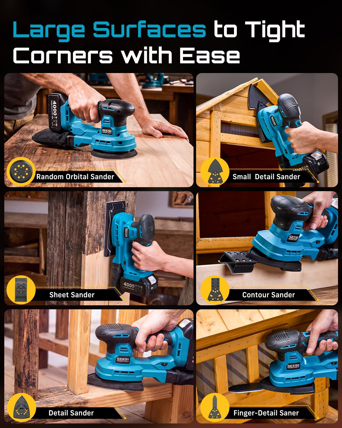 6 Speed Cordless Random Orbit Sander L431