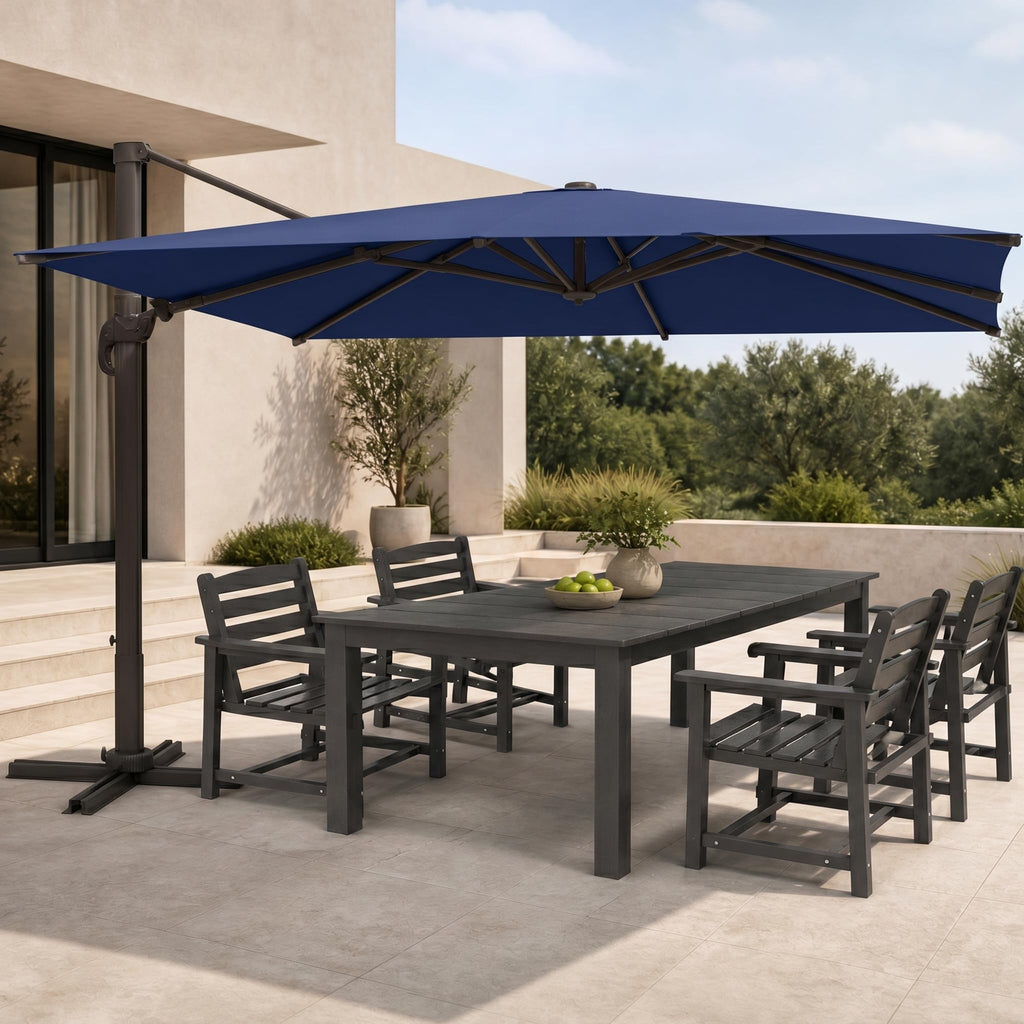 Large Square Cantilever Patio Umbrella with Aluminum Pole C462