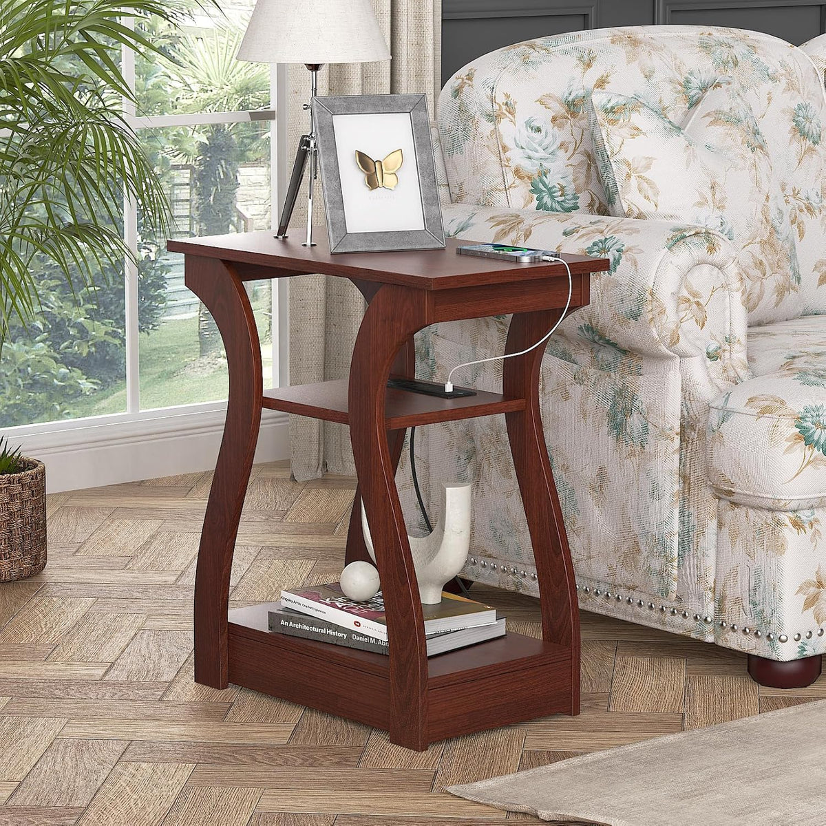 3 Tier End Table with Charging Station K638