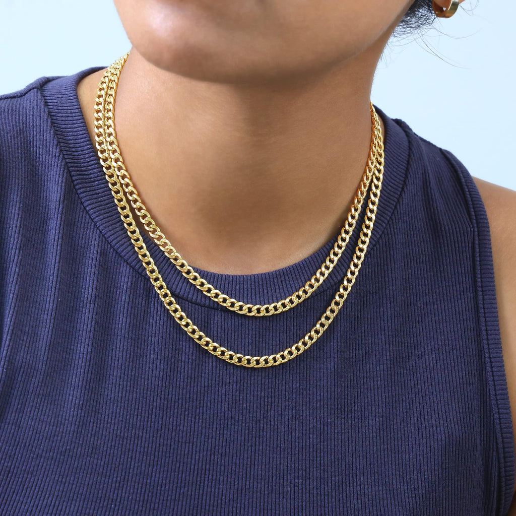 14k Yellow Gold Cuban Chain Necklace H30646