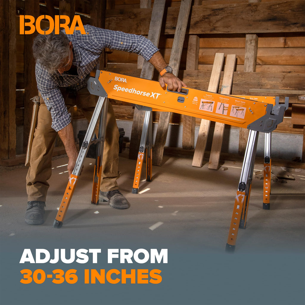 2 Pack Adjustable Folding Heavy Duty Sawhorse P1725