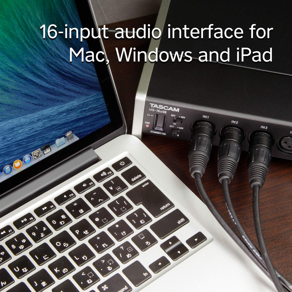 Rackmount USB Audio/MIDI Interface, 8 XLR/8 1/4" Inputs, 8 Outputs, Black Q2280