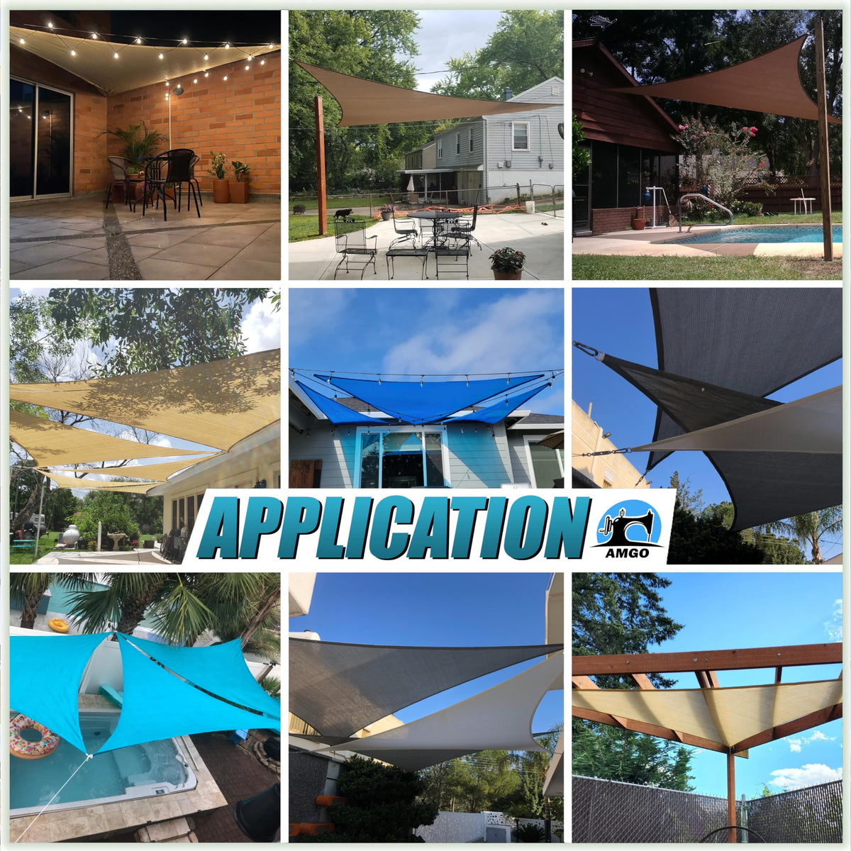 20' x 20' x 28.3' Red Triangle Sun Shade Sail V6237